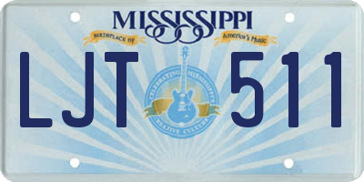 MS license plate LJT511