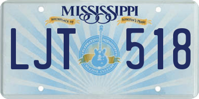 MS license plate LJT518