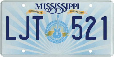 MS license plate LJT521