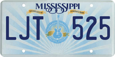 MS license plate LJT525