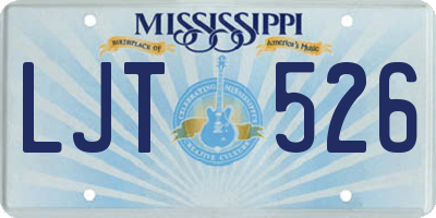 MS license plate LJT526