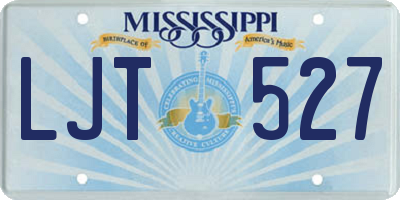 MS license plate LJT527