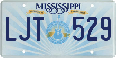 MS license plate LJT529