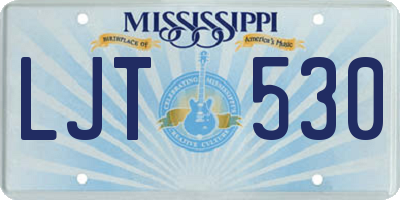 MS license plate LJT530