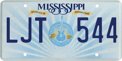 MS license plate LJT544