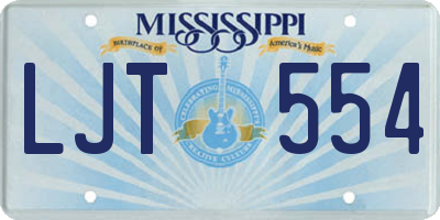 MS license plate LJT554