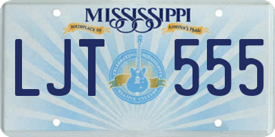 MS license plate LJT555