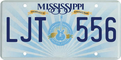 MS license plate LJT556