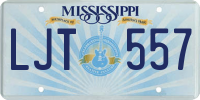 MS license plate LJT557