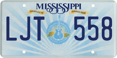 MS license plate LJT558