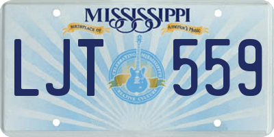 MS license plate LJT559