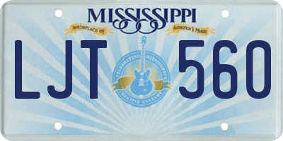 MS license plate LJT560