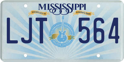 MS license plate LJT564