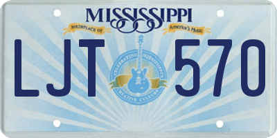 MS license plate LJT570
