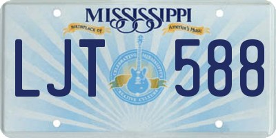 MS license plate LJT588