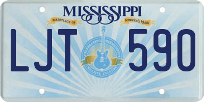 MS license plate LJT590
