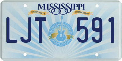 MS license plate LJT591
