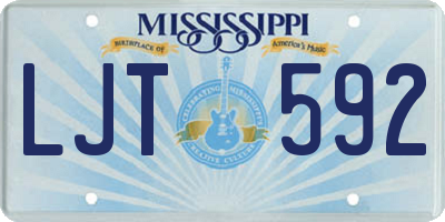 MS license plate LJT592