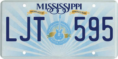 MS license plate LJT595
