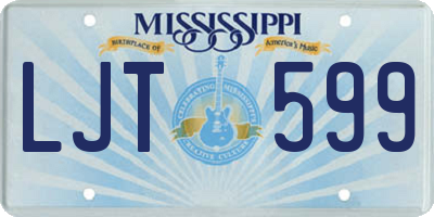 MS license plate LJT599