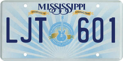 MS license plate LJT601