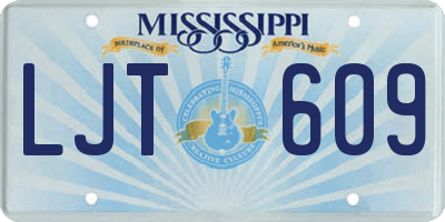 MS license plate LJT609