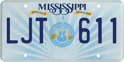 MS license plate LJT611