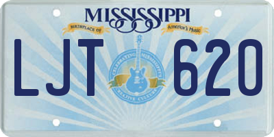 MS license plate LJT620