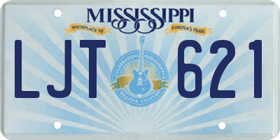 MS license plate LJT621