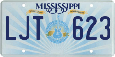 MS license plate LJT623