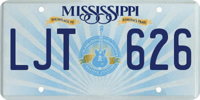 MS license plate LJT626