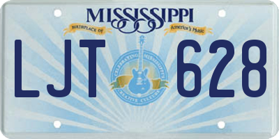 MS license plate LJT628