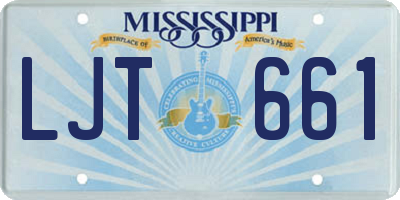 MS license plate LJT661