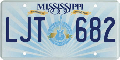 MS license plate LJT682