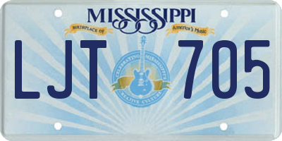 MS license plate LJT705