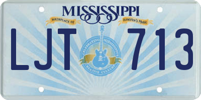 MS license plate LJT713