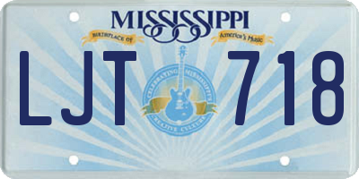 MS license plate LJT718
