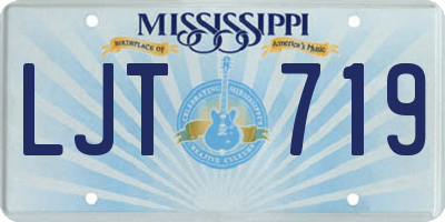 MS license plate LJT719