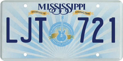 MS license plate LJT721