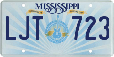 MS license plate LJT723