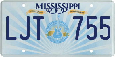 MS license plate LJT755