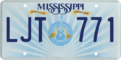 MS license plate LJT771