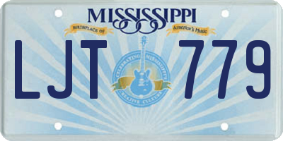 MS license plate LJT779