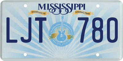 MS license plate LJT780