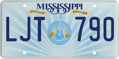MS license plate LJT790