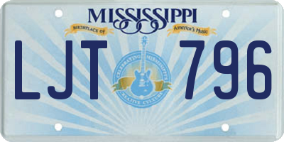 MS license plate LJT796