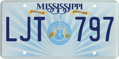 MS license plate LJT797