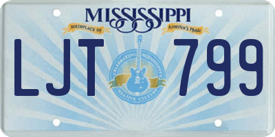 MS license plate LJT799