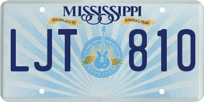 MS license plate LJT810