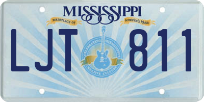 MS license plate LJT811